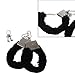 a-YUEYUE Stylish Charm Fluffy Hand Cuffs, Soft Handcuffs with Lock Keys for Couples - Black