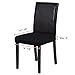 Voilamart Dining Chair Seat Covers Stretch Removable Washable Dining Chair Cover Slipcovers Soft Chair Protectors Chair Seat Cushion Slipcovers - Pack of 4, Black