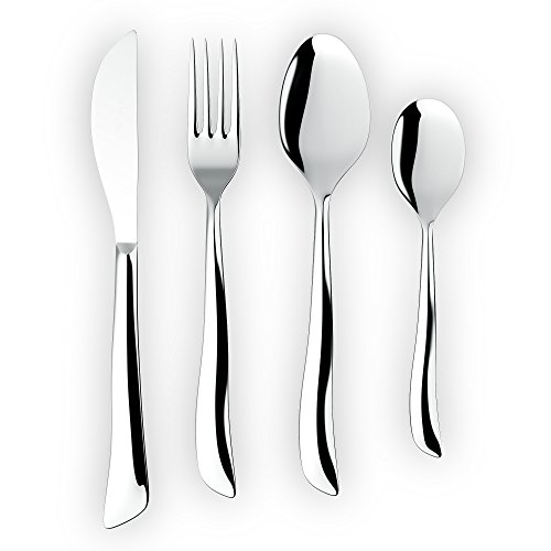 Royal 20-Piece Flatware Set, 18/10 Stainless Steel, Mirror Polished
Luxury Design, Restaurant & Hotel Quality, Cutlery Service for 5