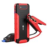 iClever 1300A Peak 18000mAh Car Jump Starter (up to 8L Gas or 6.5L Disel Engine), 12V Portable Auto Battery Booster with Smart Clip, Portable Power Packs with QC3.0 Charging Ports, LED Flashlight