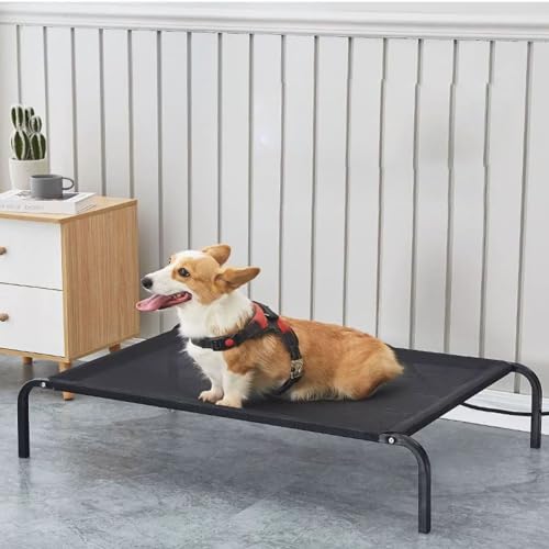 MOONPAI Cama para Perro,Cama Elevada para Perro,122 * 71 * 21cm Cama elevada refrescante para Perro con Marco de Metal,Apto para Uso Interior y Exterior,Dormir a tu Perro Alivia la ansiedad(XL)