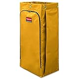 Rubbermaid Commercial RCP 9T80 YEL Yellow Vinyl Cleaning Cart Bag, 26 gal, 17 1/2