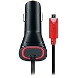 Samsung Galaxy S7 S6 Note 4 5 New Rapid Fast Quick Charge QC 2.0 Car Charger - 6 Foot Coiled Cord 5v / 2.4 Amp Compatible with Motorola LG HTC Samsung - Red LED