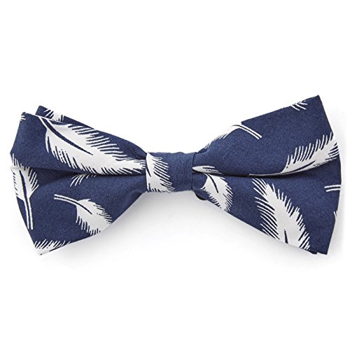 Blue Feather Bow Tie