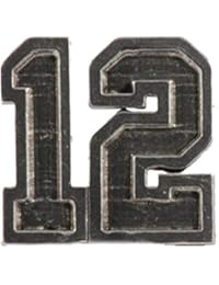 #12 Sports Pewter Lapel Pin, Brooch, Jewelry, A1040