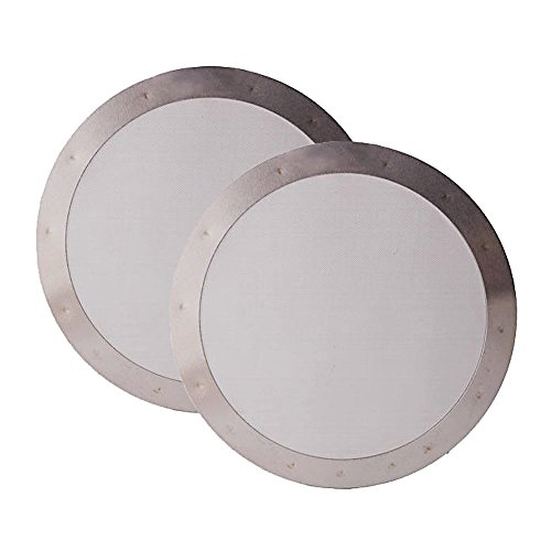 TaleeMall 2-Piece Stainless Steel Metal Mesh, Washable and Reusable Coffee Filter Disc for Aeropress