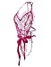 Amilia Halter Lace Deep V Neck Naughty Maid Strappy Bodysuit Sexy Lingerie