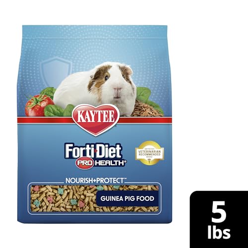 KAYTEE FORTI-DIET PRO HEALTH NOURISH+PROTECT GUINEA PIG FOOD, COMPREHENSIVE NUTRITION BACKED BY SCIENCE, DIGESTIVE HEALTH, IMMUNE SUPPORT, 5 POUNDS