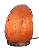 HemingWeigh Natural Hand Carved Himalayan Crystal Rock Salt Lamp, (8-10 Inch, 7-13 lbs), with Marble Base, Amber Glow, Electric Wire & Bulb, UL/CE certified