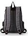 Muzee Canvas Backpack for School Travel Rucksack Fits up to 15 inch Laptop (Gray)