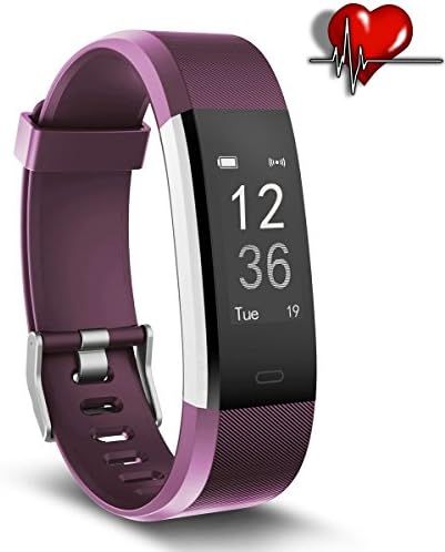 Fitness Tracker HR SE Group Activity Tracker Watch with Heart Rate Monitor Waterproof Smart Bracelet with Calorie Counter Pedometer Watch for Android iPhone (purple)