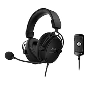 HyperX-Cloud-Alpha-S-PC-Gaming-Headset-71-Surround-Sound-Adjustable-Bass-Dual-Chamber-Drivers-Breathable-Leatherette-Memory-Foam-and-Noise-Cancelling-Microphone-Blackout-HX-HSCAS-BKWW HyperX Cloud Alpha S Blackout – PC Gaming Headset, 7.1 Surround Sound, Adjustable Bass, Dual Chamber Drivers, Chat Mixer…