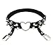 Lucky2Buy Women Girl Sexy Leather Punk Rivet Stud Leg Garter Heart Cosplay Spike Party Black