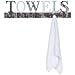 MyGift Wall Mounted Rustic Multicolored Solid Wood Towel Rack with 5 Dual Hooks and Decorative Towel Cutout Design, Wall Hanging Bathroom, Kitchen Laundry Room Hand Towel Hooks