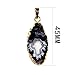 JOYA GIFT Geode Agate Druzy Natural Stone 14k Gold Plated Necklace Gifts for her