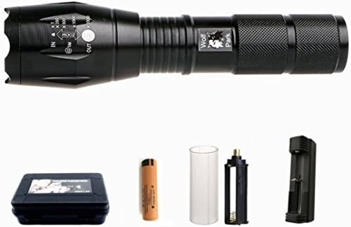 XML-T6,LED,Zoom WolfPark Tactical Flashlight, military, police, Navy Seal, US Air Force, 2000 Lumen