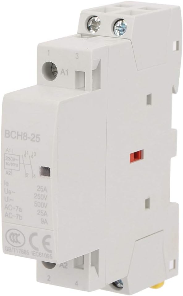 AC Contactor 2P 25A 220V/230V 1NO 1NC 50/60HZ Din Rail Household AC Contactor