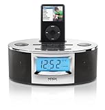 Homedics HMDX-C20 Speaker Dock for iPod with AM/FM Clock Radio and Nature Sounds, Silver