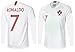 Portugal Cristiano Ronaldo #7 Soccer Jersey and Shorts Kids Youth Sizes Away Football World Cup Premium Gift (YS 6-8 Years, Away Long Sleeves)
