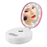 LED Makeup Mirror By Midenso: 3-In-1 Folding Lighted Cosmetic Vanity Mirror With Water Replenishing Function And Powerbank – Portable Travel Looking Glass With 3 Light Modes And Face Hydrating Spray