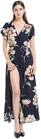 MAGICMK Women's Shoulder Evening Party Flower Dress Sling Dress