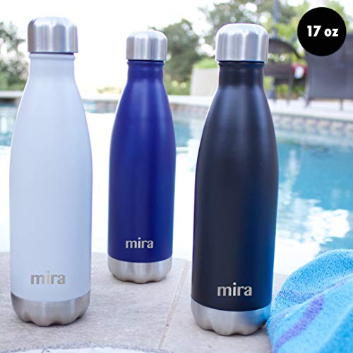 MIRA 17 Oz Stainless Steel Vacuum Insulated Water Bottle Double Walled Cola Shape Thermos 24