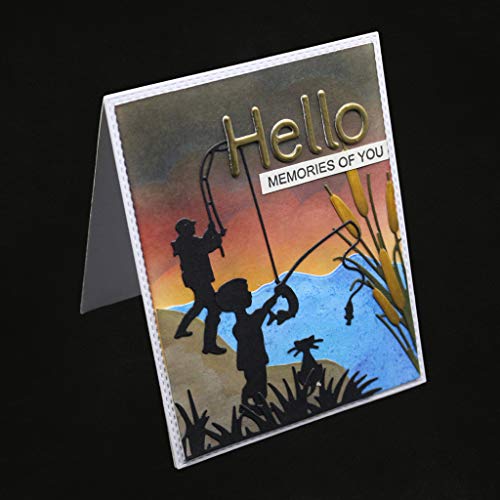 Itlovely Fishing Metal Cutting Dies Stencil DIY Scrapbooking Album Stamp Paper Card Embossing Craft Decor