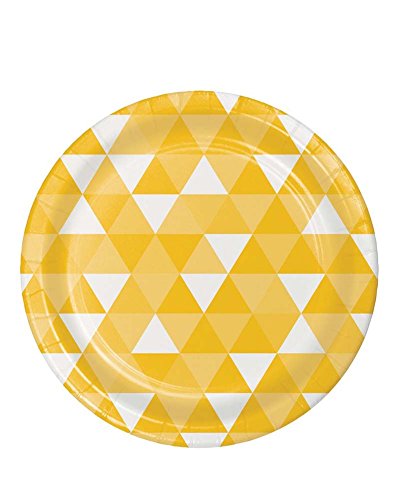 Yellow Fractal 9 Inch Lunch/Dinner Plates