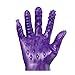 Male Female Massage Tool Soft Flirting Massage Glove Men Ribbed Teasing Gloves (A-Purple)