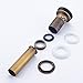 Rozin Antique Brass Bathroom Pop up Sink Drain with Overflow