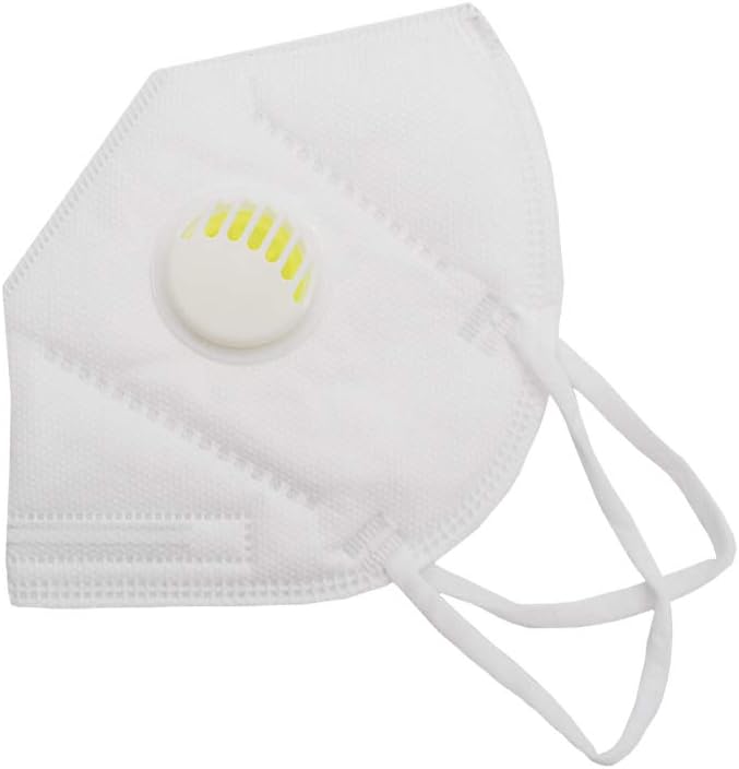 White KN95 Masks with Elastic Ear Loop, Multi-Layer Anti Dust Breathable Disposable Earloop Mouth Face Mask, Comfortable Light Blue Sanitary Masks - 1 Pack