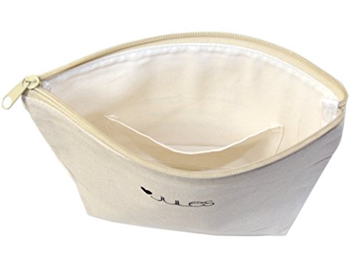 Jules Natural Canvas Tote Bag With Zipper Closure "Go Out And Put Good Things Into The World"