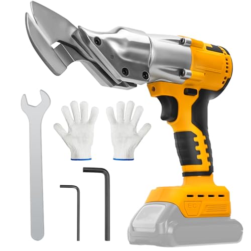 Cordless Metal Shear for DeWalt 20V Max Battery, Brushless 14GA Steel Metal Cutter with 360° Roftaiting Head, 221 Ft-Lbs Torque for Cutting Stainless Sheet, Iron, Carpet, Leather,Cardboard(NO Battery)
