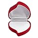 Mallofusa Red Rose & Heart Shape Ring Box Proposal Wedding Ceremony Velvet Case for Ring Earring Jewelry