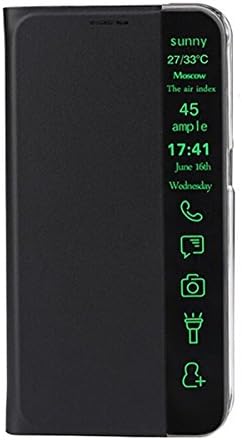 S6 Edge+ Case 3D [Edge to Edge Covering] Samsung Galaxy S6 Edge Plus Case, fashion style Luxury Slim Flip Smart intelligent Health Protective PU Leather Stand Case (Black)