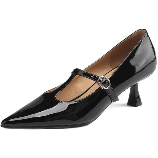 3 Inch Flare Heel Women's Pumps Dressy High Heels Ankle Strap Dress Shoes Ankle Strap Pumps For Women