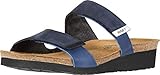 NAOT Women's Jacey Sandal Navy Velvet Nubuck Combo