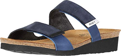 NAOT Women's Jacey Sandal Navy Velvet Nubuck Combo