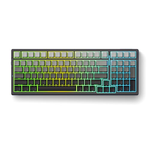 MCHOSE G98 Wireless Mechanical Keyboard, 98 Keys, Gasket Mounted, Five Layers Dampening, RGB Backlit, 2.4GHz/BT/Wired Tri-Mode, Hot Swappable (Black, Cabbage Tofu Switch)