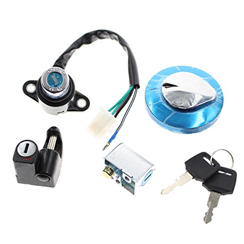 Goodeal ignition switch gas cap helmet seat lock key fo…