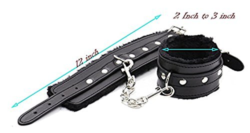M_Eshop Soft Handcuffs Fur Leather Adjustable Furry handcuffs
