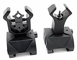 Diamond Superior Tactical Flip up Front and Rear Iron Sights Set (Black)