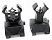 Diamond Superior Tactical Flip up Front and Rear Iron Sights Set (Black)