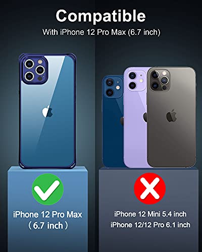 iPhone 12 Pro Max Phone Case - HOOMIL Shockproof Protective Phone Case Slim Thin Cover, Military Grade Drop Tested, Scratch Resistant, Ultra Slim Soft Case for iPhone 12 Pro Max 6.7 Inch, Sapphire