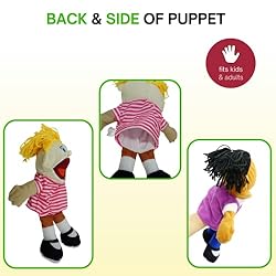 8 Hand Puppets for Kids, Multicultural Puppets with