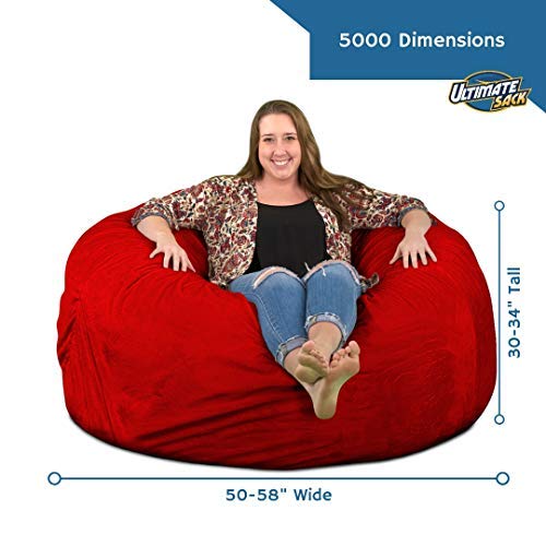 ULTIMATE SACK 5000 (5 Ft.) Bean Bag Chair Giant FoamFilled Furniture