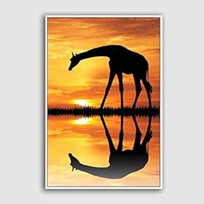 Framed Canvas Home Artwork Decoration Silhouette Canvas Wall Art for Living Room, Bedroom - 16x24 inches