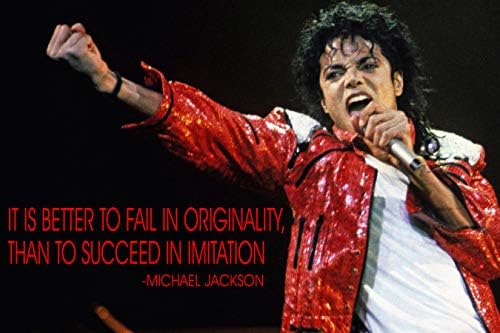 Michael Jackson Poster Quote Black History Month Classroom Décor MJ King of Pop Quotes Wall Art Posters Memorabilia Decorations Birthday Gifts Mindsets Classrooms Decorations Art Present Music P038