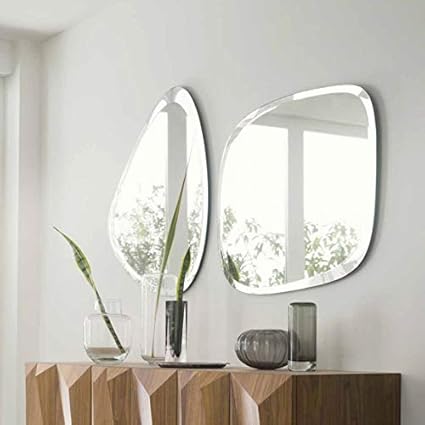 Quality Glass Frameless Decorative Mirror | Mirror Glass for Wall | Mirror for bathrooms | Mirror in Home | Mirror Decor | Mirror Size : 18 X 24 inch & 15 X 24 inch Set of 2 PCS