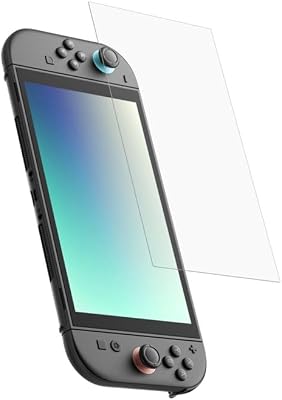 Gaming TemperedGlass Display Schutzfolie mit Blendschutz für Nintendo Switch 2, Härtegrad 9H, dünn, kratzfest, Fingerabdruckschutz, inkl. Positionierungsrahmen für blasenfreie Anbringung